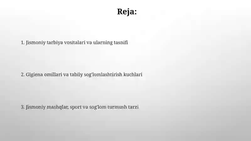 Jismoniy tarbiya vositalari va ularning tasnifi 2