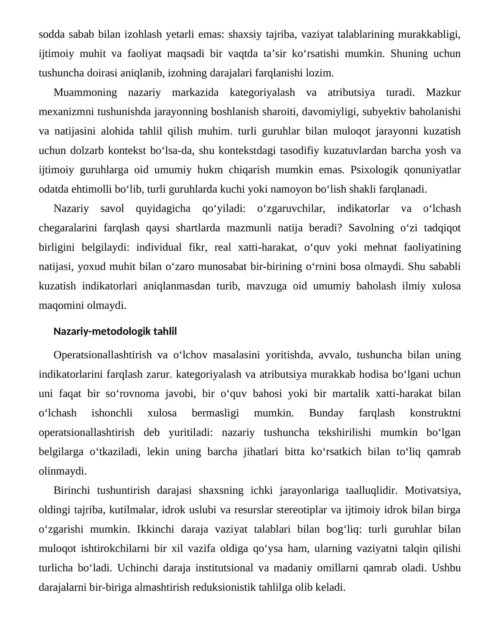 STEREOTIPLAR VA IJTIMOIY IDROKNING BAHOLASH VA DIAGNOSTIKA MASALALARI 2