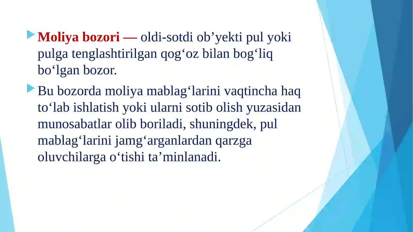 Moliyaviy bozorlar 2
