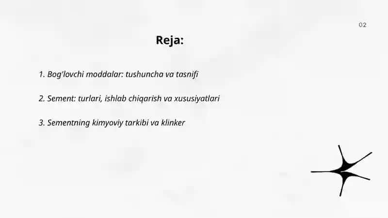 Qurilishda bog'lovchi moddalar 2