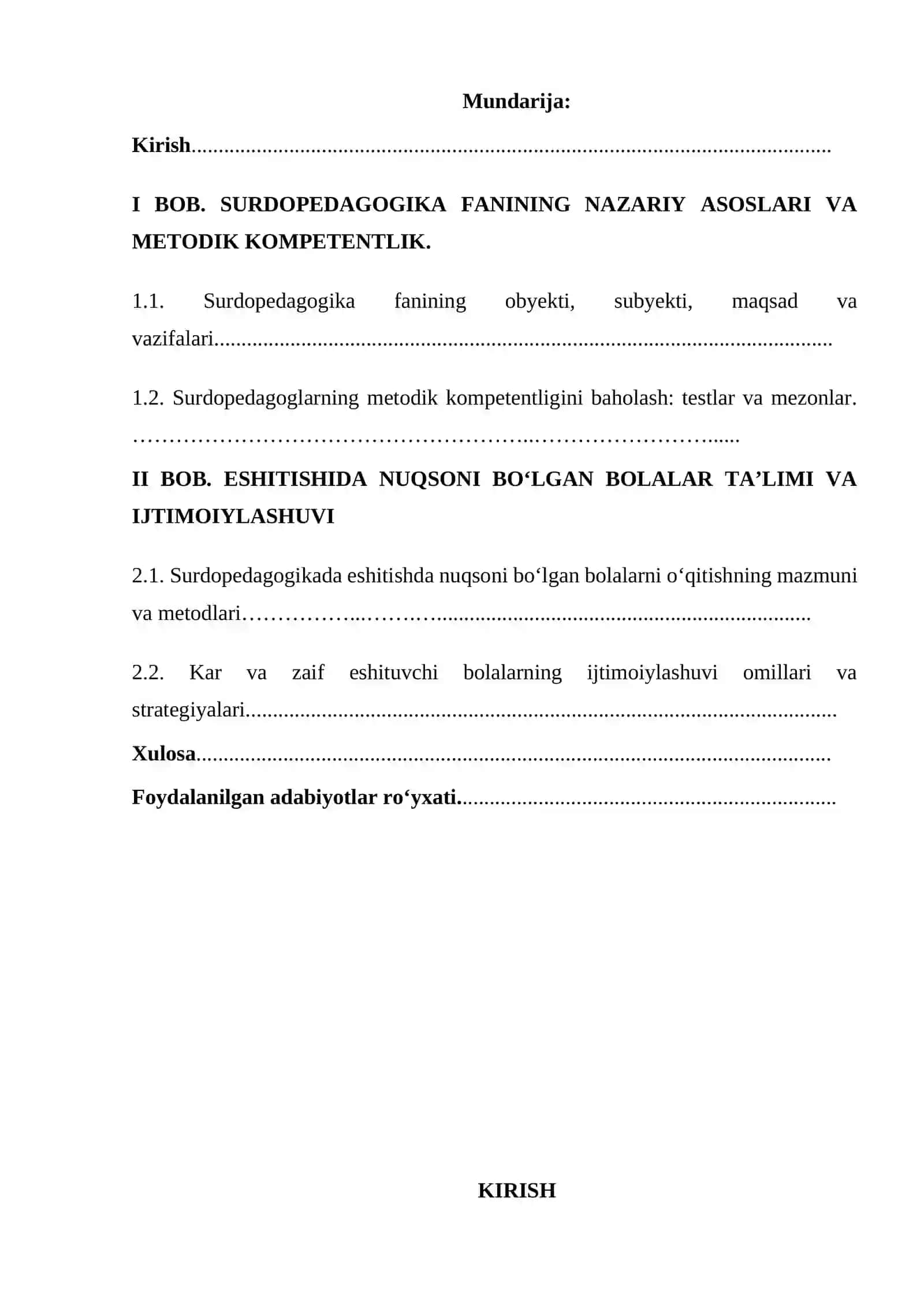 “SURDOPEDAGOGIKADA INDIVIDUAL YONDASHUV METODLARI” 2