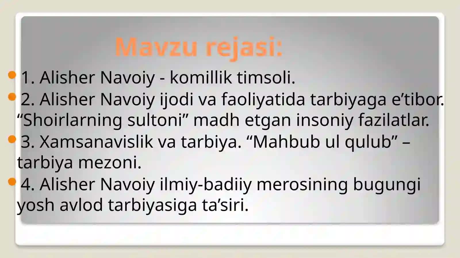 ALISHER NAVOIY SHAXSIYATI VA UNING ILMIY-BADIIY MEROSIDA TARBIYA MASALASINING USTUVORLIGI 2