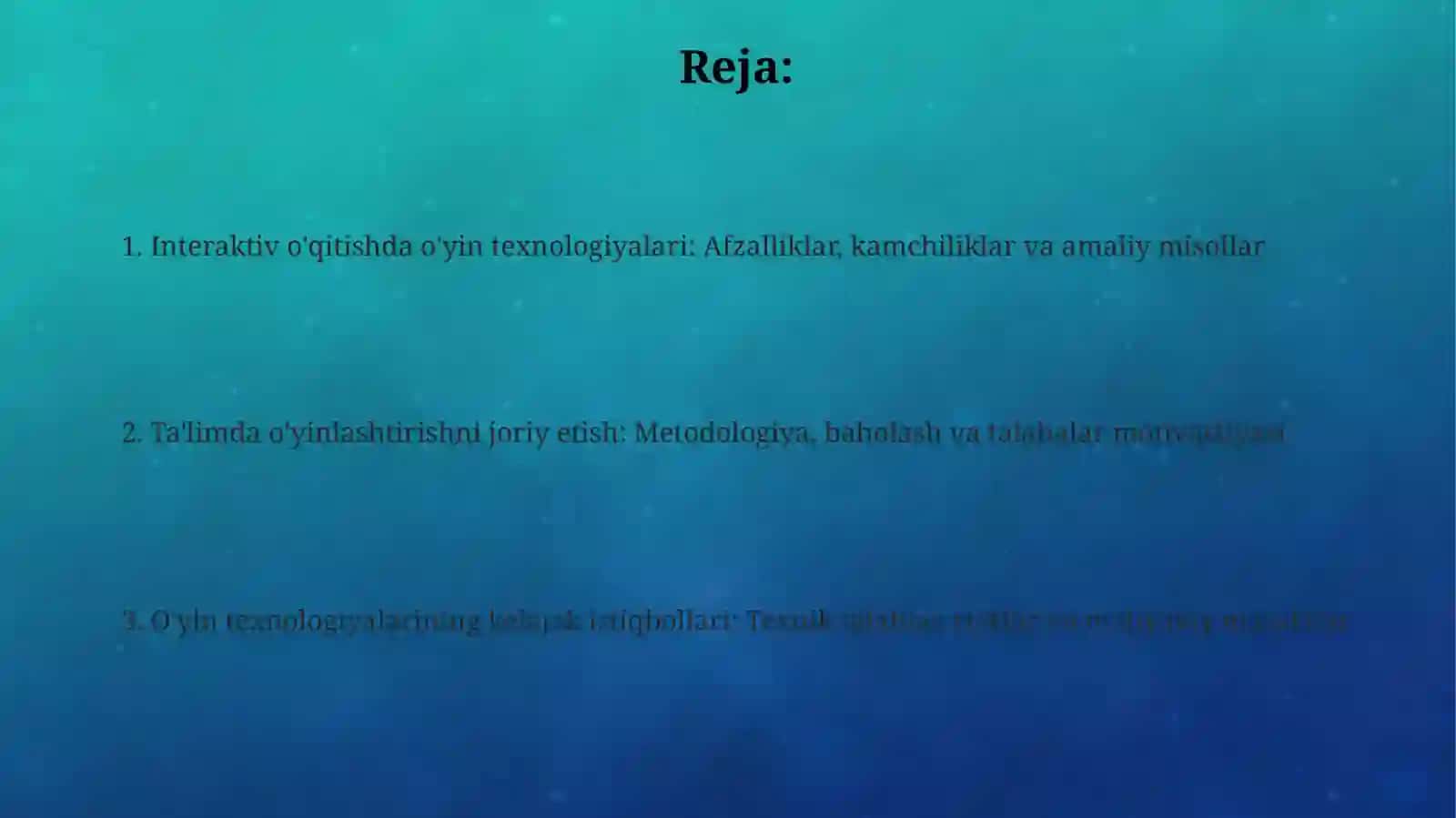 Talimning inter faol metodlari talim jarayonida oʻyin texnalogiyalarini qoʻllash 2
