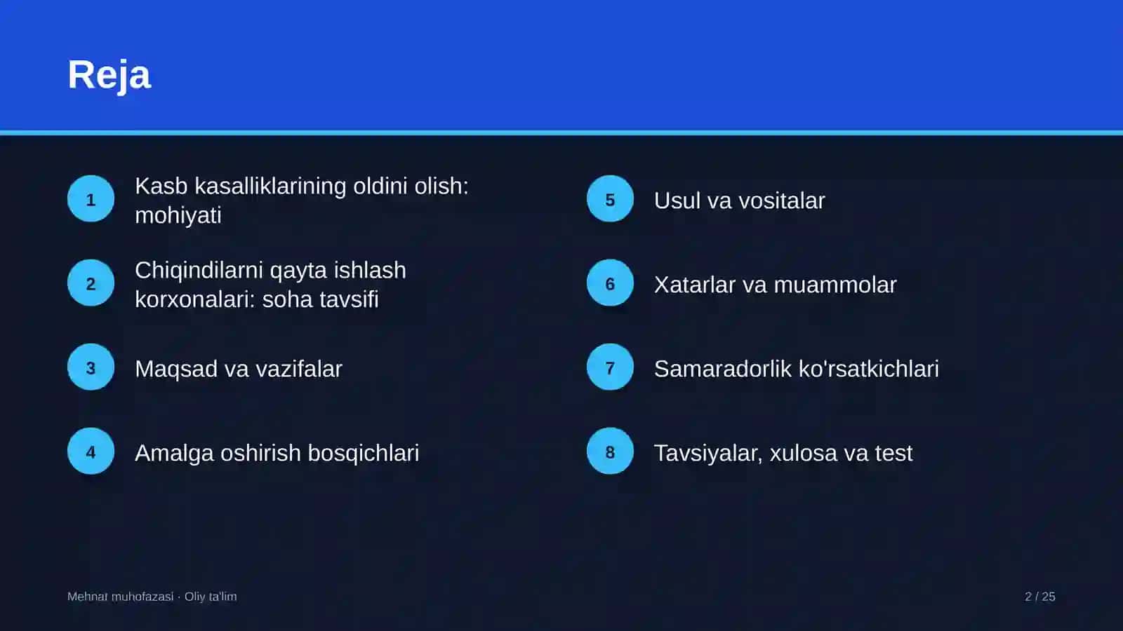 Chiqindilarni qayta ishlash korxonalarida kasb kasalliklarining oldini olish 2