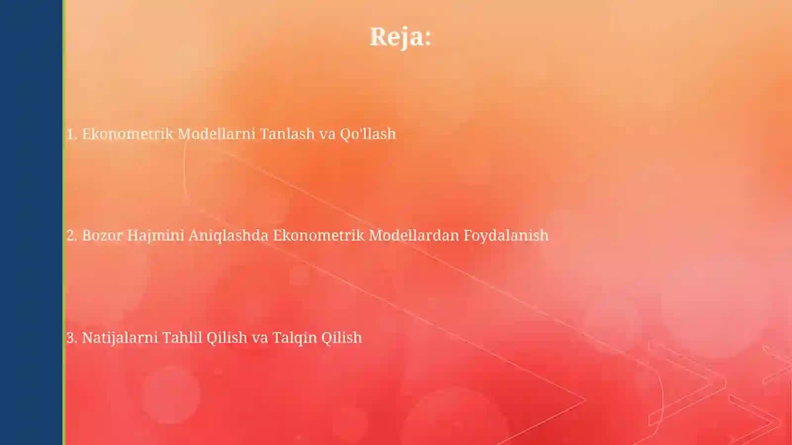 Bozor hajmini aniqlashda ekonometrikmodellardan foydalanish 2