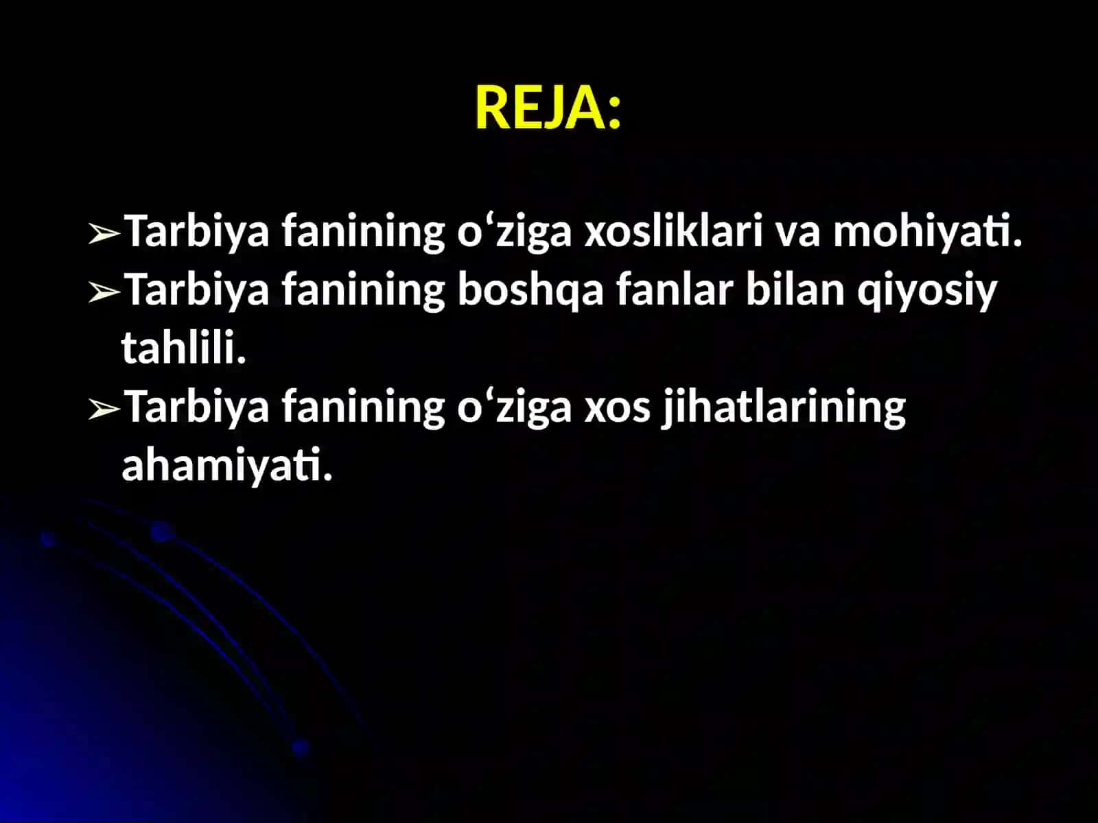 Tarbiya Fanining O'ziga Xosliklarining Qiyosiy Tahlil Qilish 2