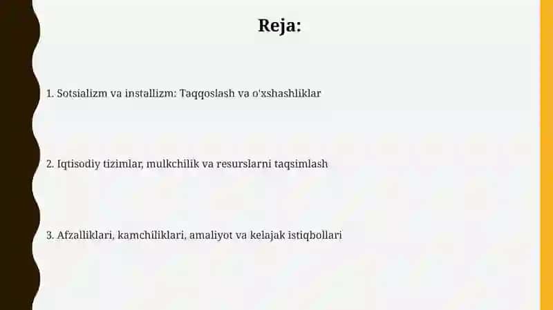 Sotsializm va instalizim oʻrtasida farq va oʻxshash taraflari 2