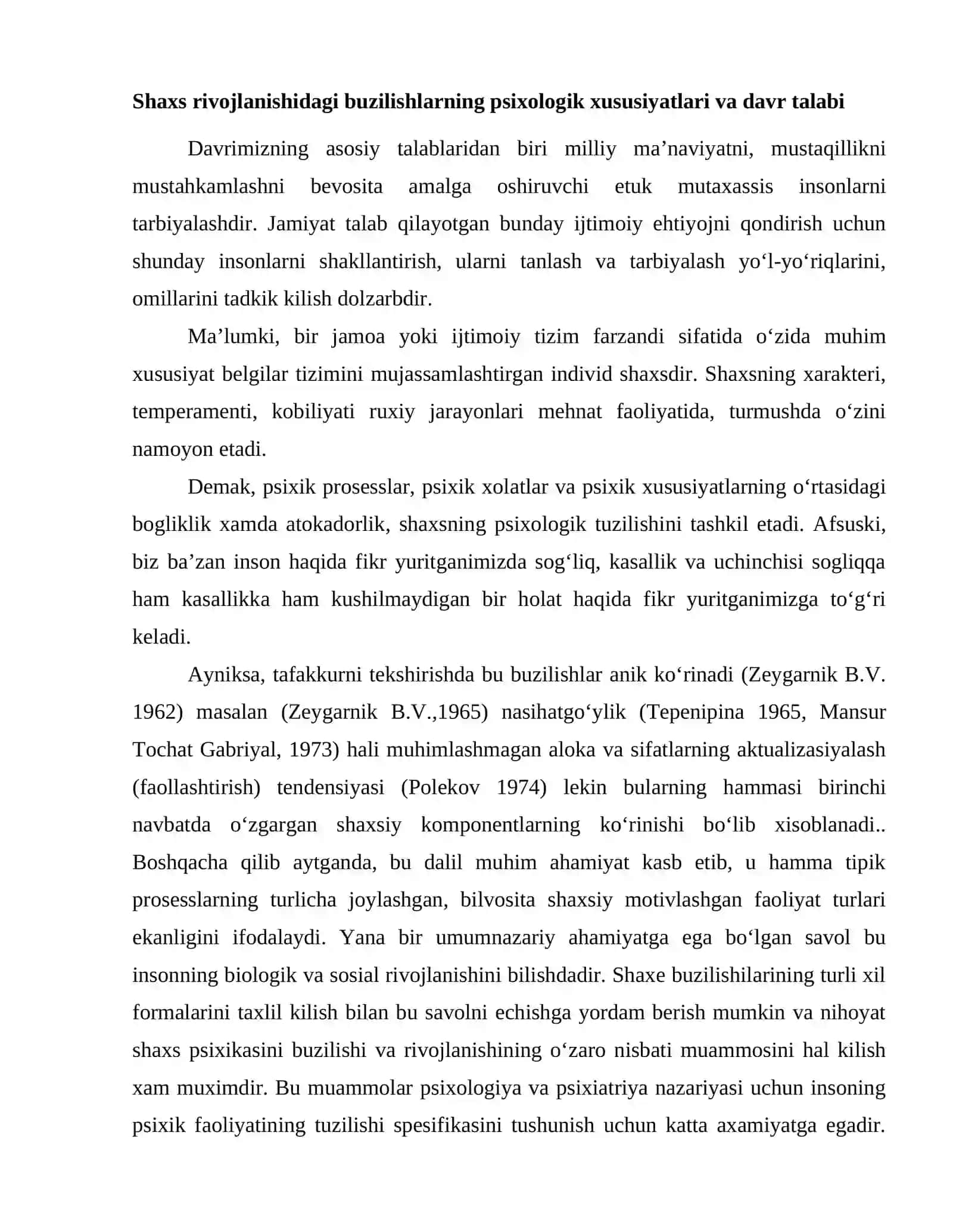 Shaxs rivojlanishidagi buzilishlarning psixologik xususiyatlari 2