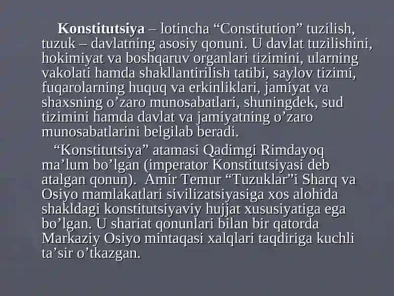 O’zbekiston Respublikasi Konstitutsiyasining nazariy asoslari, tarixi va rivojlanishi 2