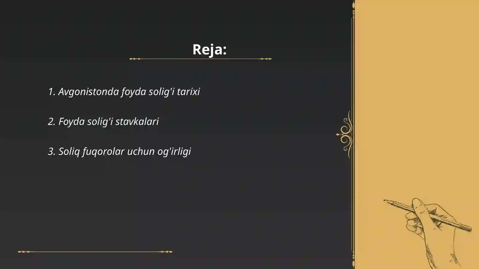 Avgonistonda foyda soligi 2
