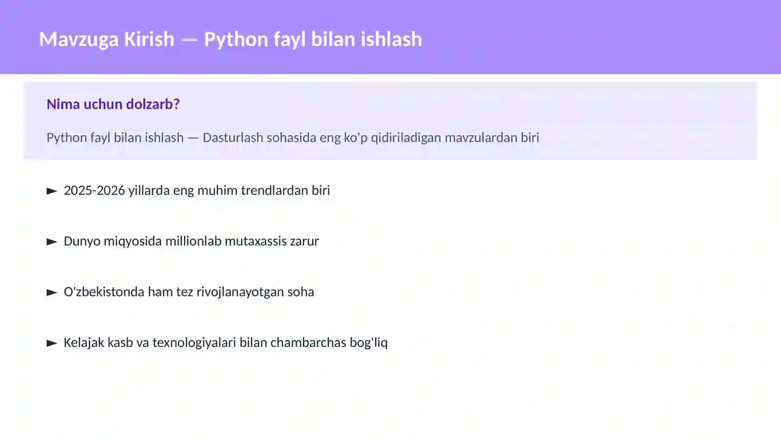 PYTHON DASTURLASH 2