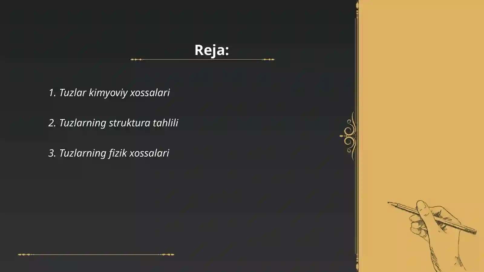 Tuzlar kimyoviy xossalari 2