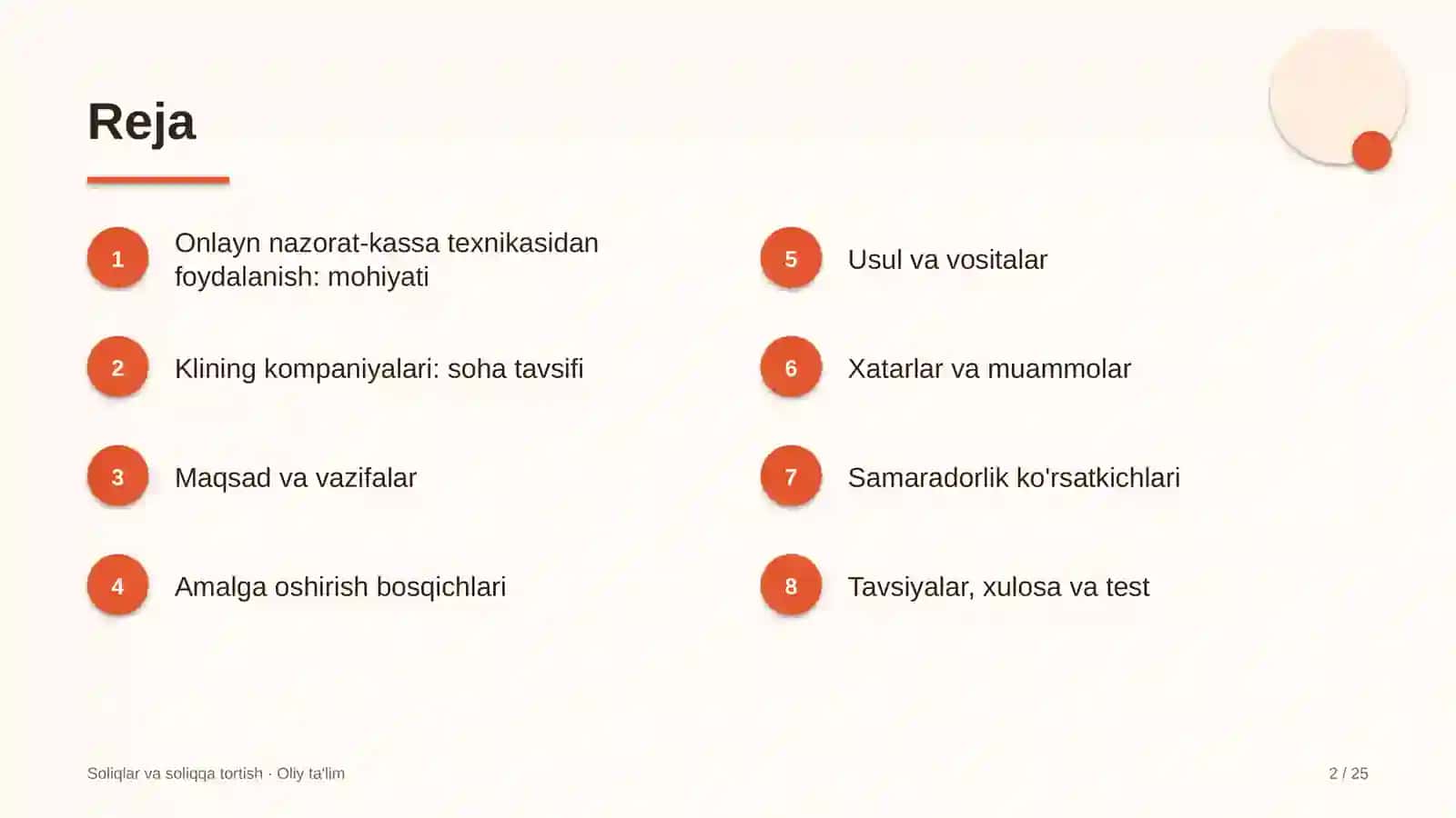Klining kompaniyalarida onlayn nazorat-kassa texnikasidan foydalanish 2