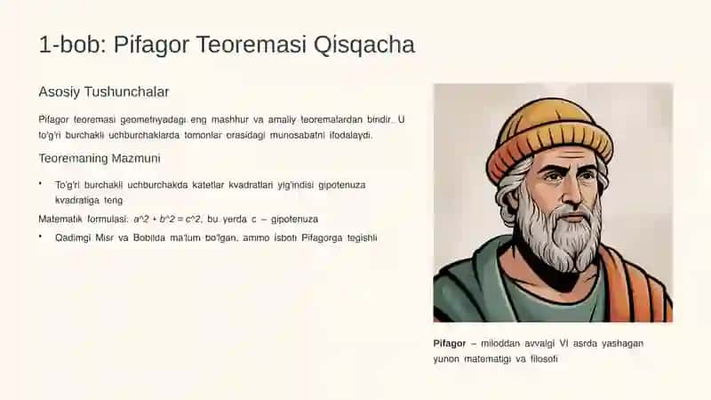 Pifagor teoremasiga teskari teorema 2