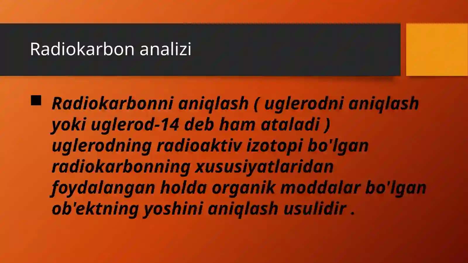 Arxeologiyada tabiiy ilmiy usullar 2