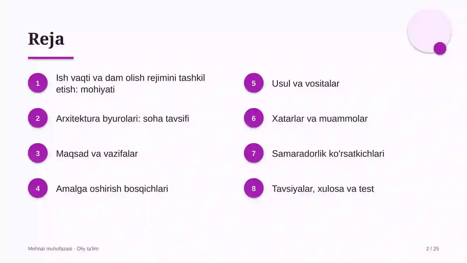 arxitektura byurolarida ish vaqti va dam olish rejimini tashkil etish 6740 2
