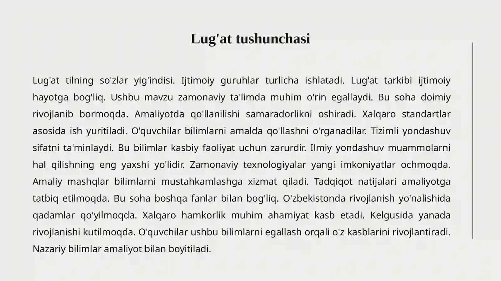 Lug'at va Ijtimoiy Guruhlar 2