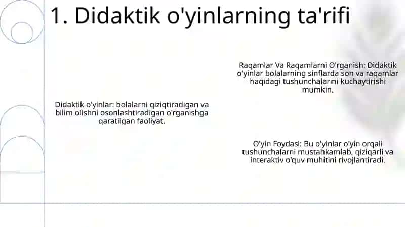 Darslarda Bolalarni Raqamlar Va Raqamlar Bilan Tanishtirish Uchun Didaktik O'Yinlardan Foydalanish 2
