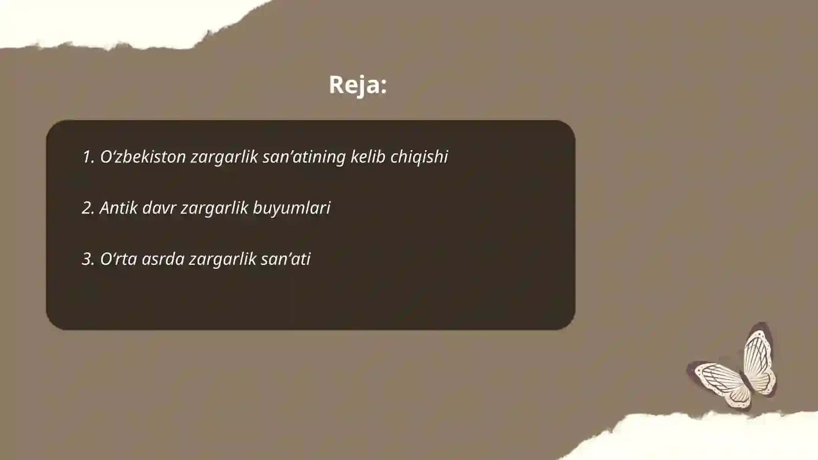 Oʻzbekiston zargarlik sanʼati tarixi 2