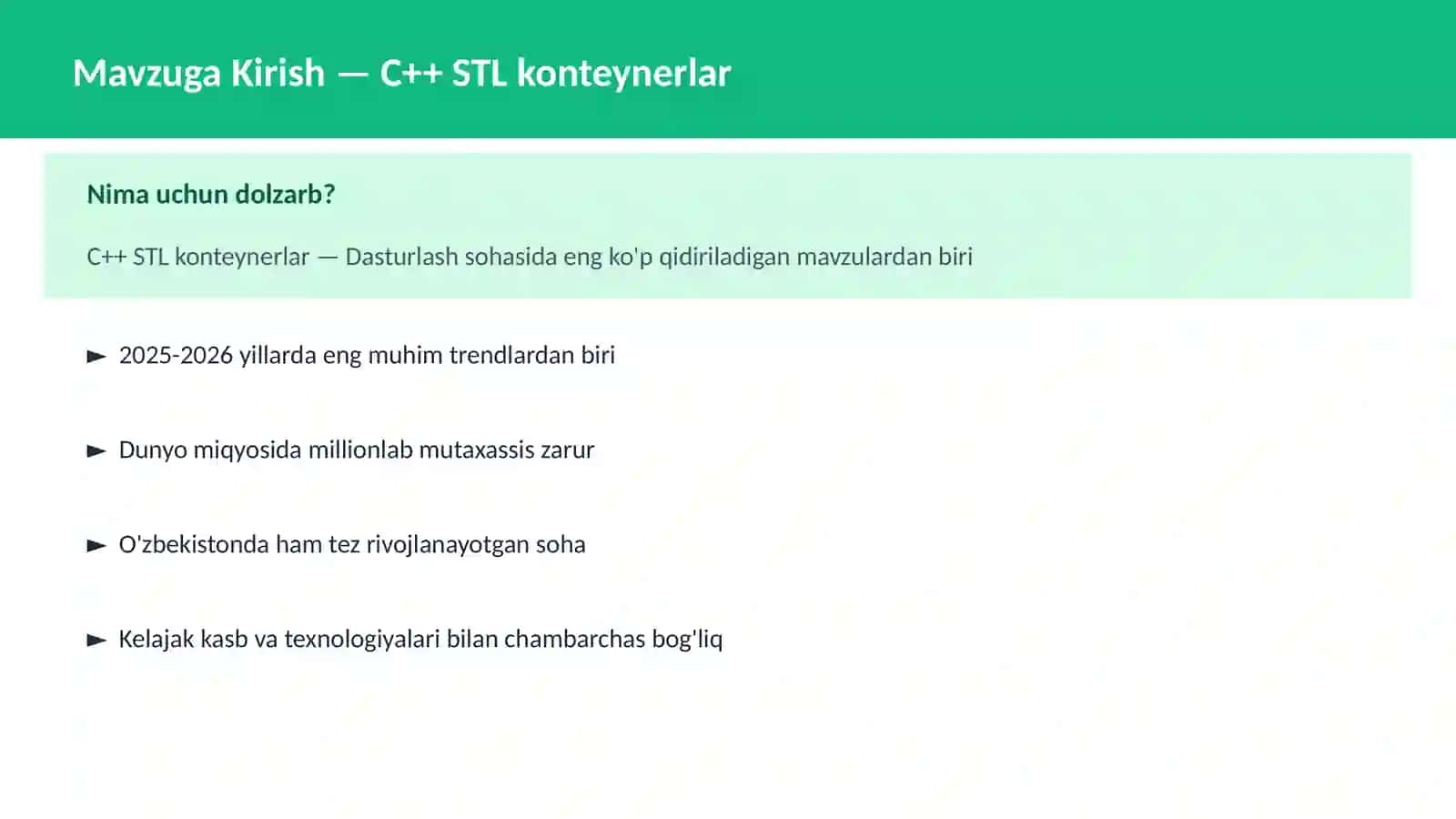 C++ STL konteynerlar 2
