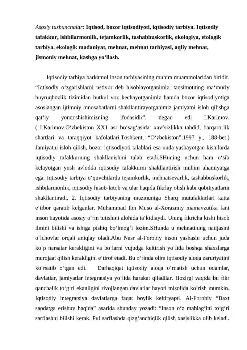 Iqtisod va Hayot Xaqida 2