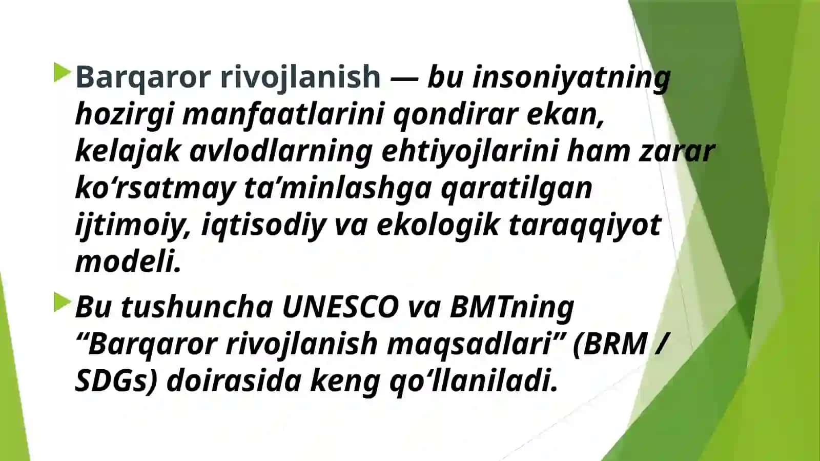 Iqtisodiy-ijtimoiy va ekologik majmuali barqaror rivojlanishning kelajak istiqbollari 2