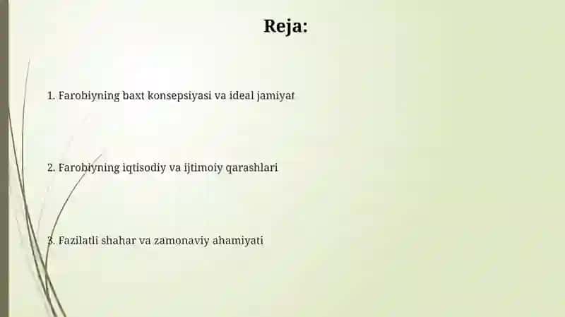 Abu Nasr Farobiy-iqtisodiy-ijtimoiy tartib baxt kansepsiyasi 2