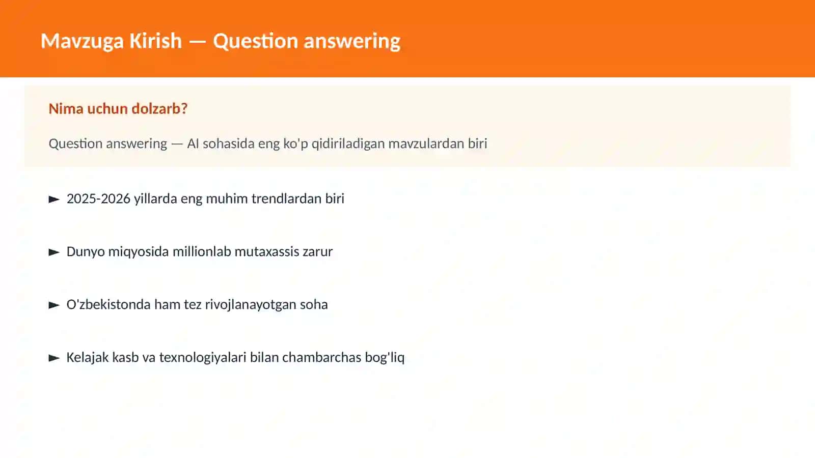 AI | NLP TABIIY TIL QAYTA ISHLASH 2