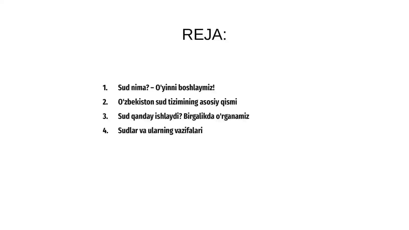 Dars 8: Õzbekiston Respublikasi Sud Tizimi 2