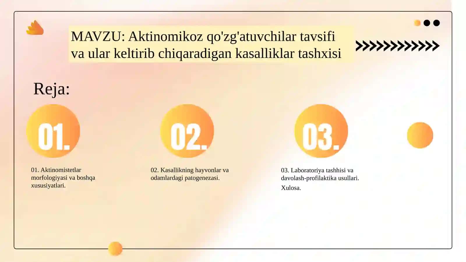 Aktinomikoz qo'zg'atuvchilari tavsifi 2