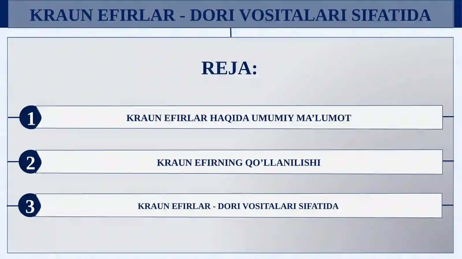 KRAUN EFIRLAR - DORI VOSITALARI SIFATIDA 2