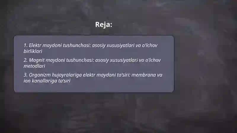 Elektr va magnit maydoni tushunchasi 2