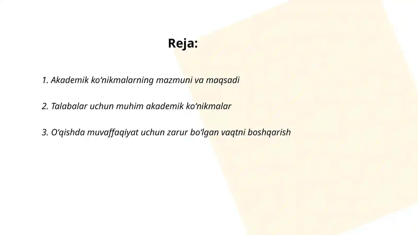 Akademik koʻnikmalar va talabalar faoliyatidagi ahamiyati va dolzarbligi 2