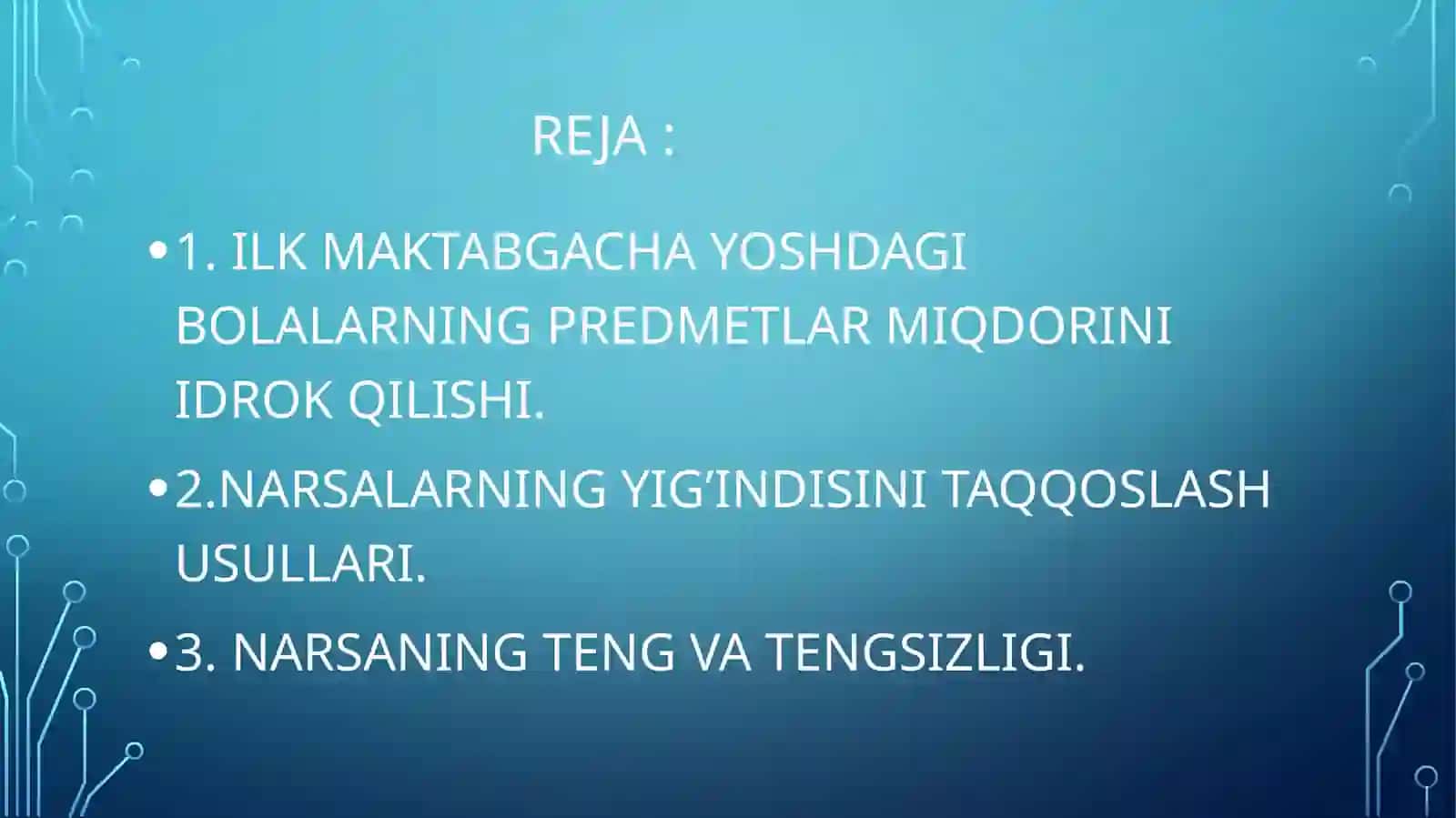Ilk va maktabgacha yoshdagi bolalarning predmetlar miqdorini idrok qilish, esda olib qolishi va taqqoslashning o`ziga xos xususiyatlari 2