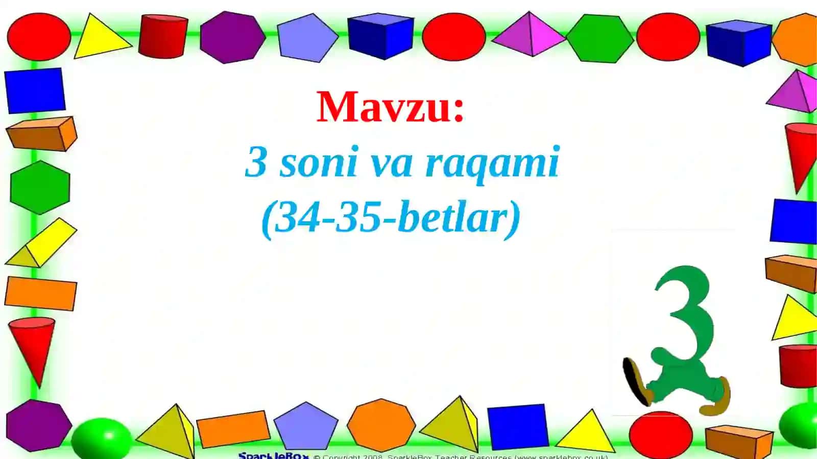 3 soni va raqami 2