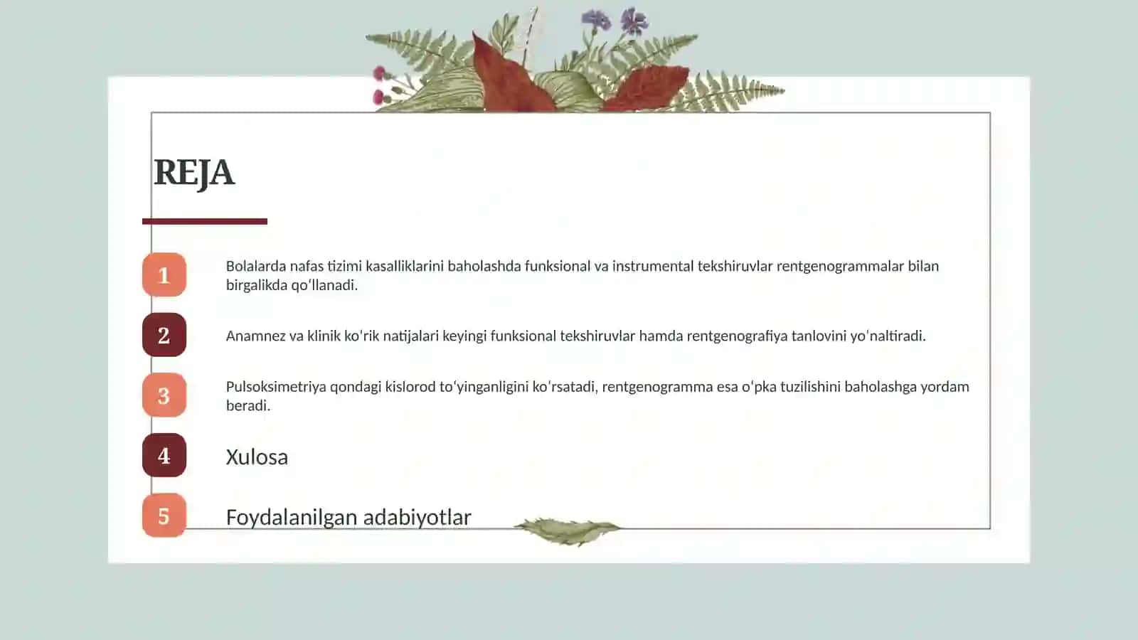 Bolalarda nafas aʼzolari kasalliklaridagi funksional - instrumental tekshirish va rentgenogrammalar integratsiyasi 2