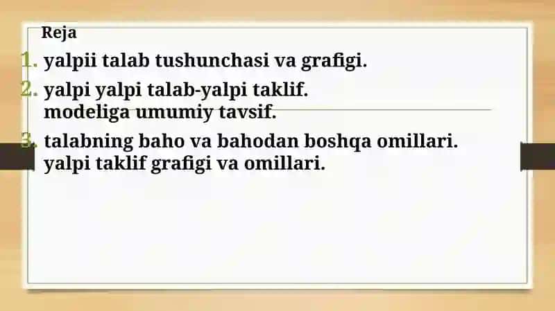 Yalpi Talab va Yalpi Taklif 2