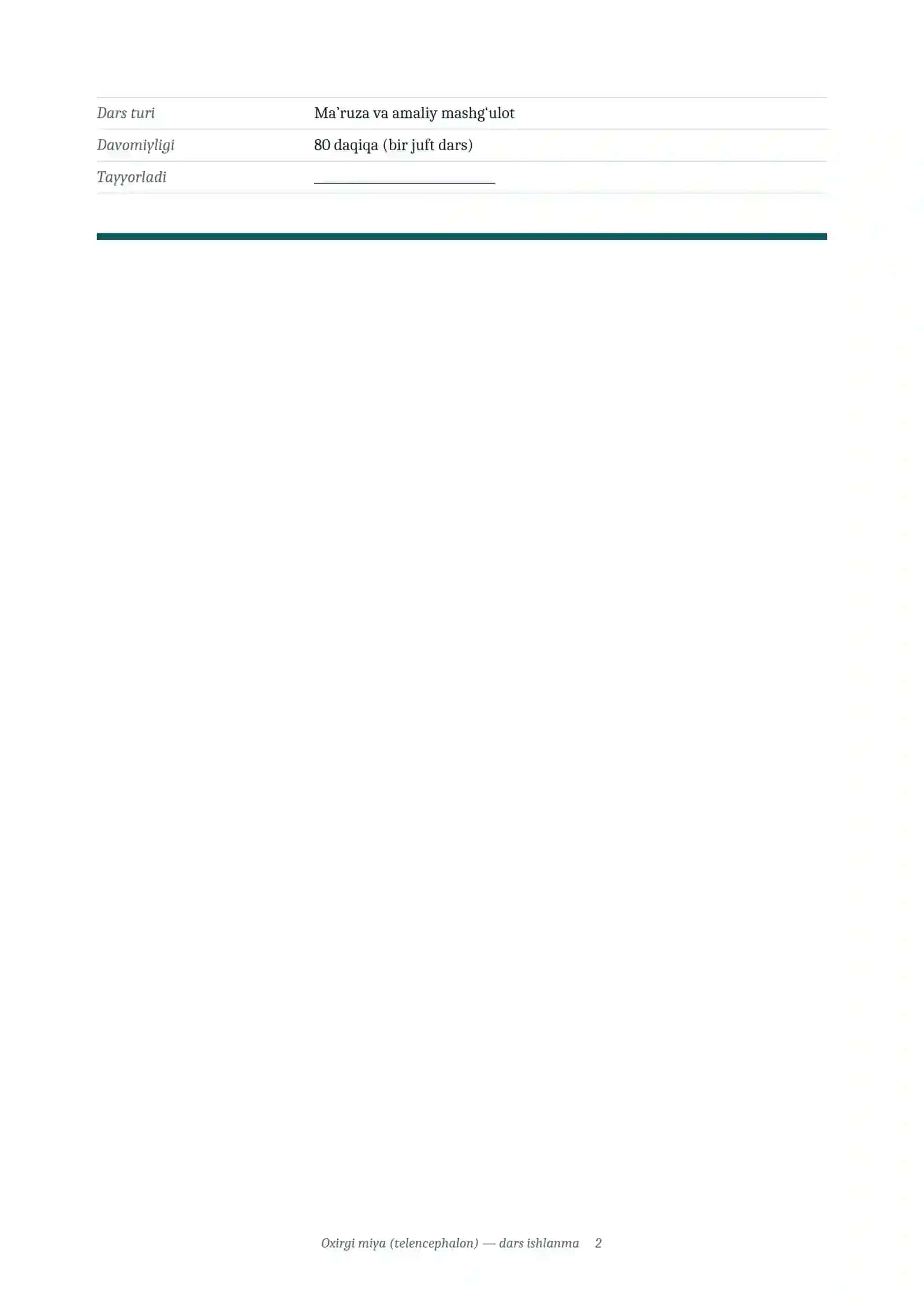 Oxirgi miya (telencephalon) anatomiyasi 2