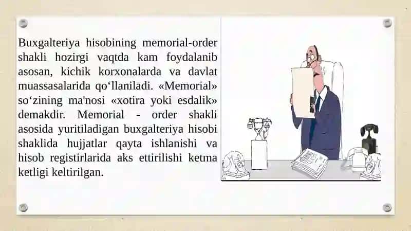 Buxgalteriyahisobining memorial-order shakli 2