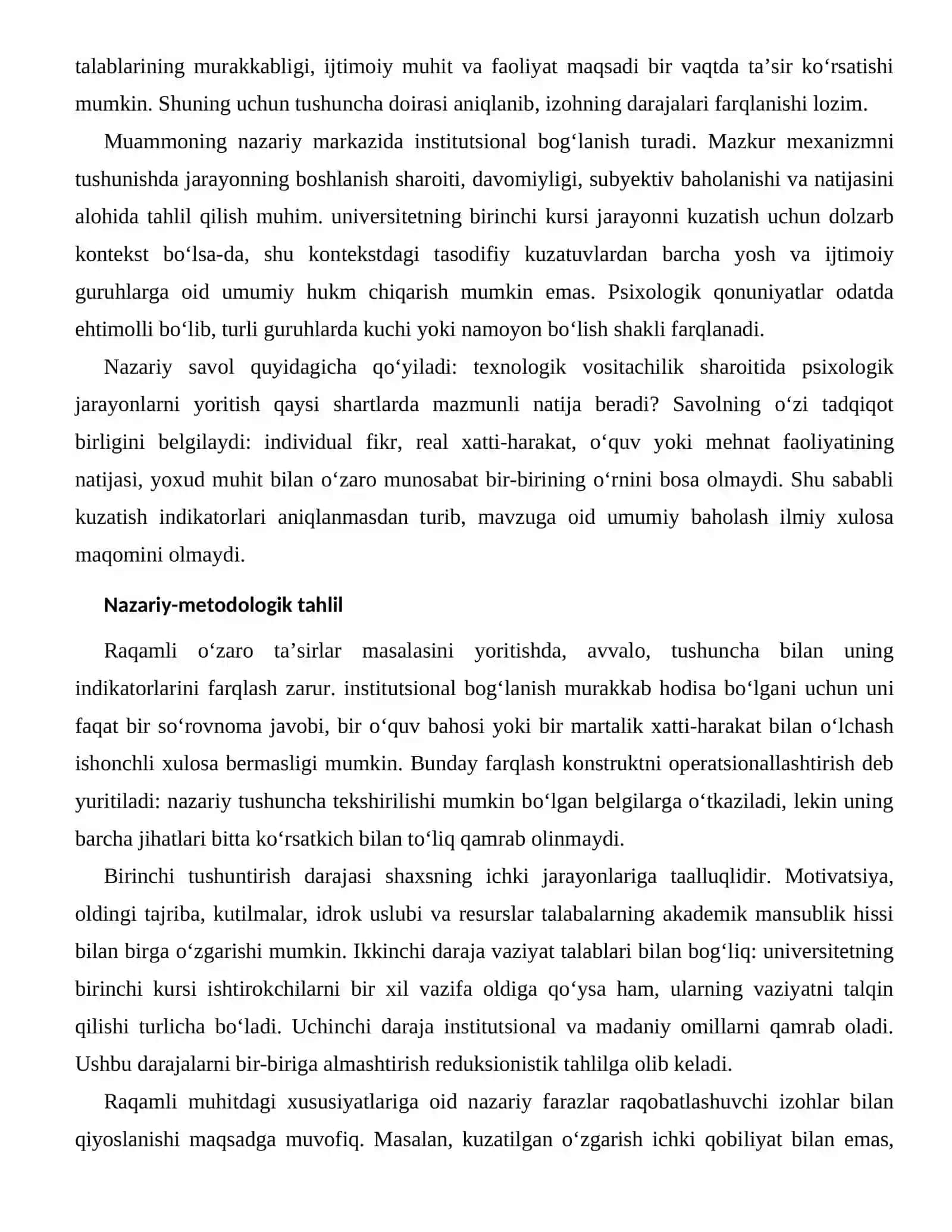 TALABALARNING AKADEMIK MANSUBLIK HISSI — RAQAMLI MUHITDAGI XUSUSIYATLARI 2