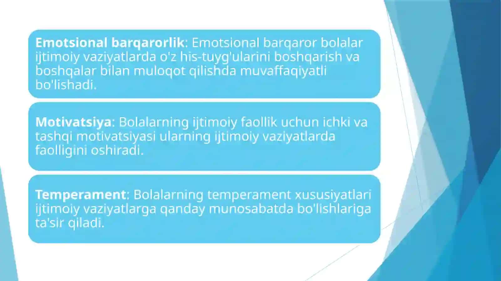 Bolalarni turli xil faoliyat turlarida ijtimoiy faolligini rivojlanishining psixologik-pedagogik sharti 2