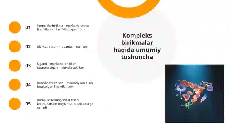 Kompleks birikmalarning dissotsiyalanishi va kompleks ionlarning barqarorligini solishtirish 2