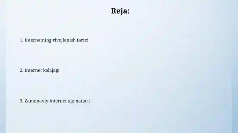Internetning zamonaviy xizmatlari 2