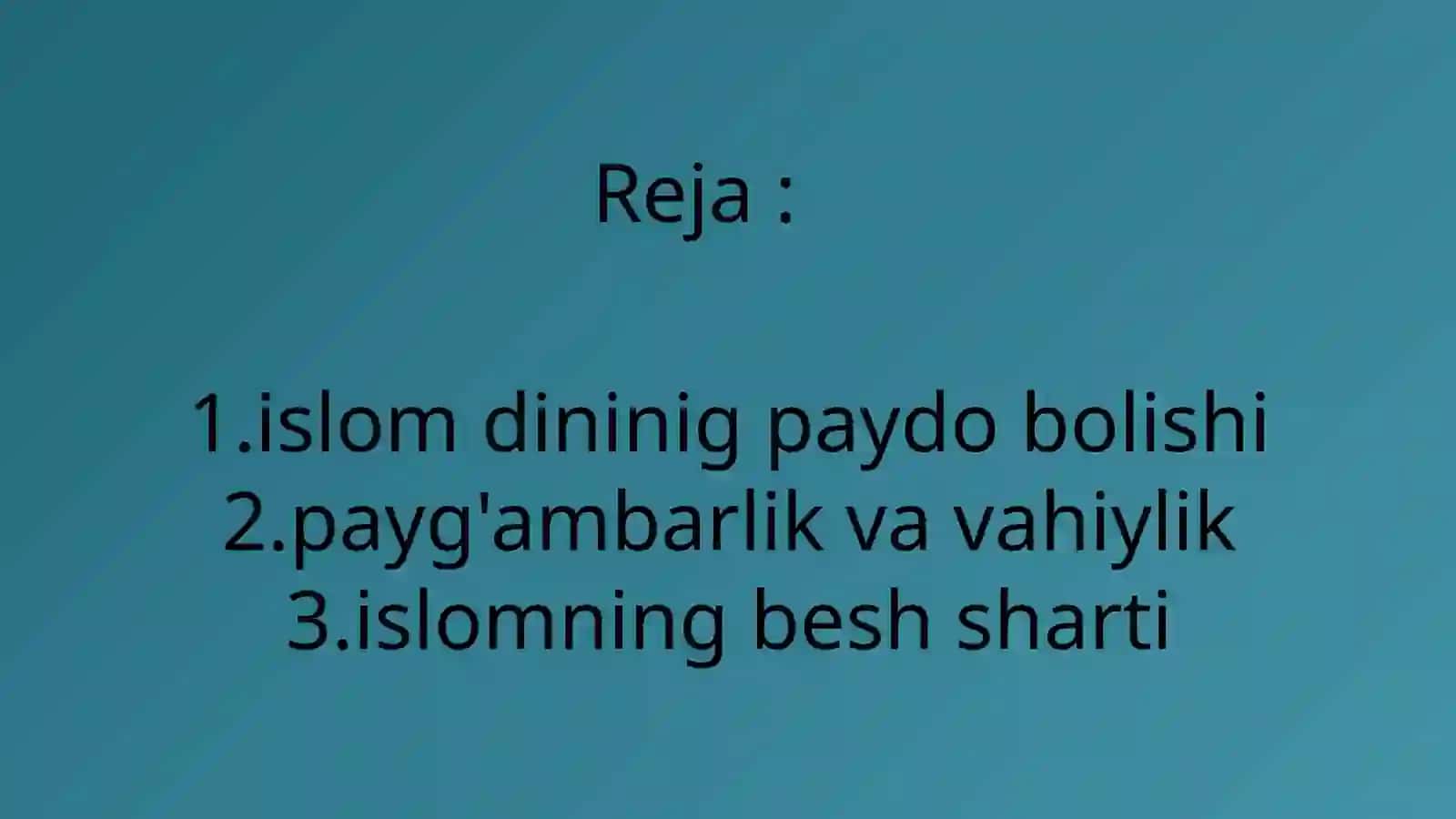 Islom dini haqida slayd 2