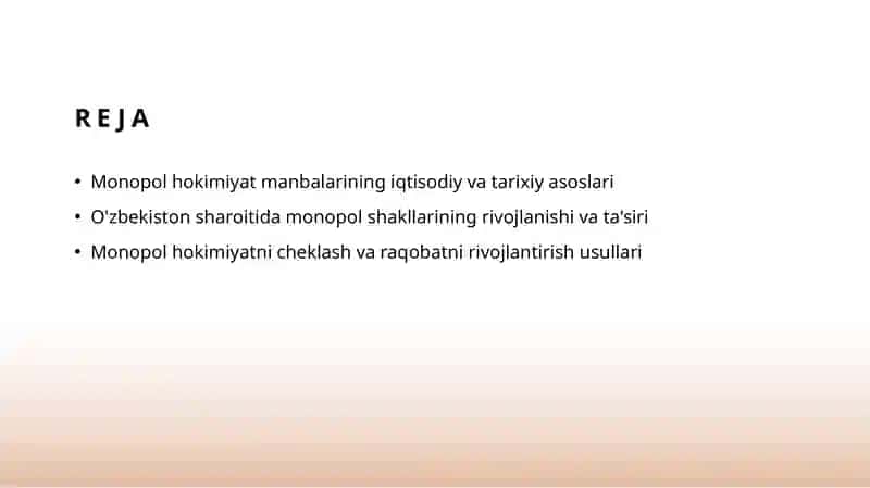 Monopol hokimiyat manbalari 2