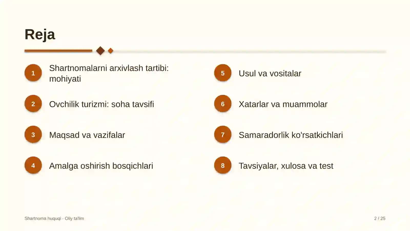 ovchilik turizmida shartnomalarni arxivlash tartibi 6209 2