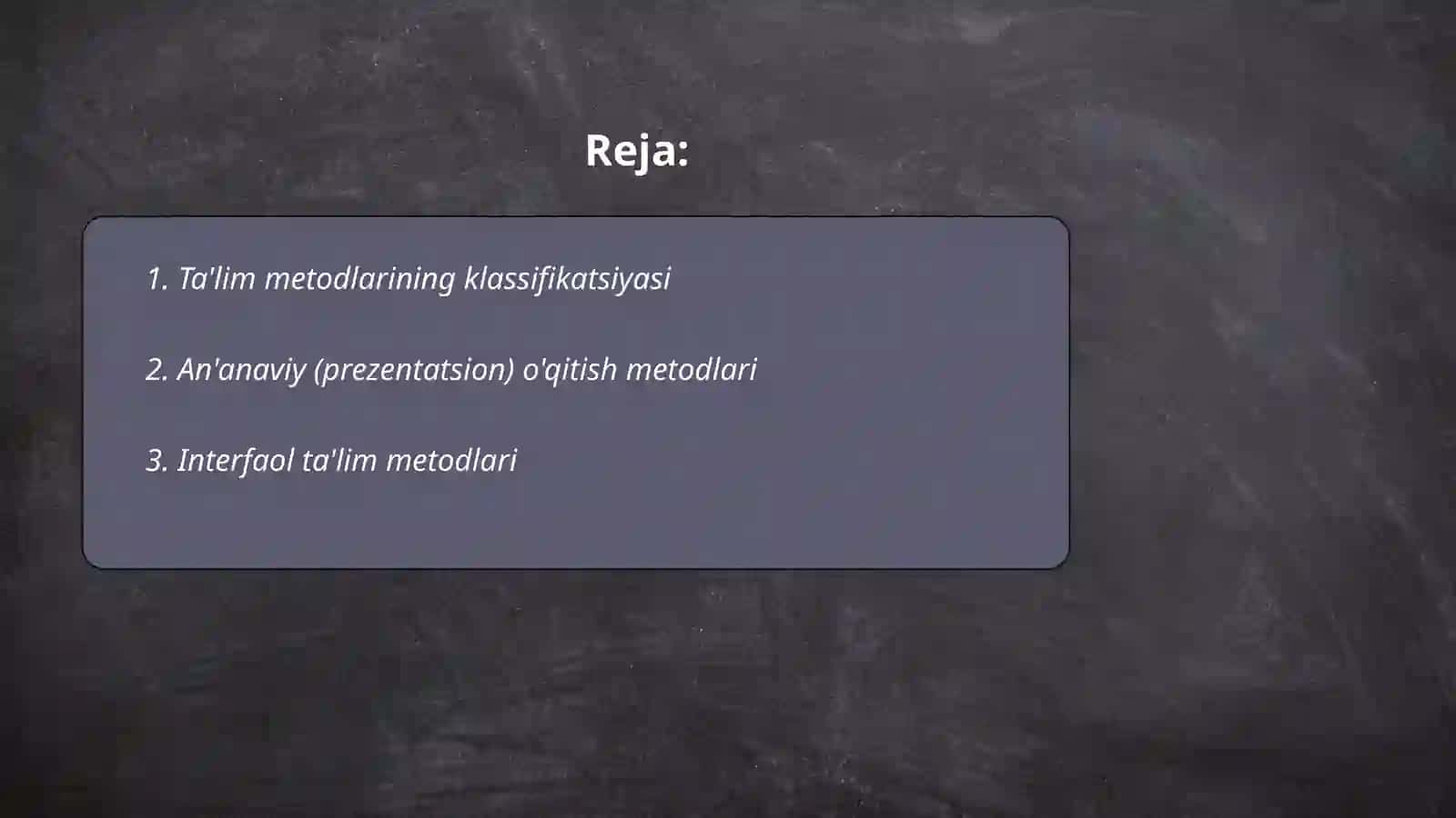 Ta'lim metodlari va vositalari 2