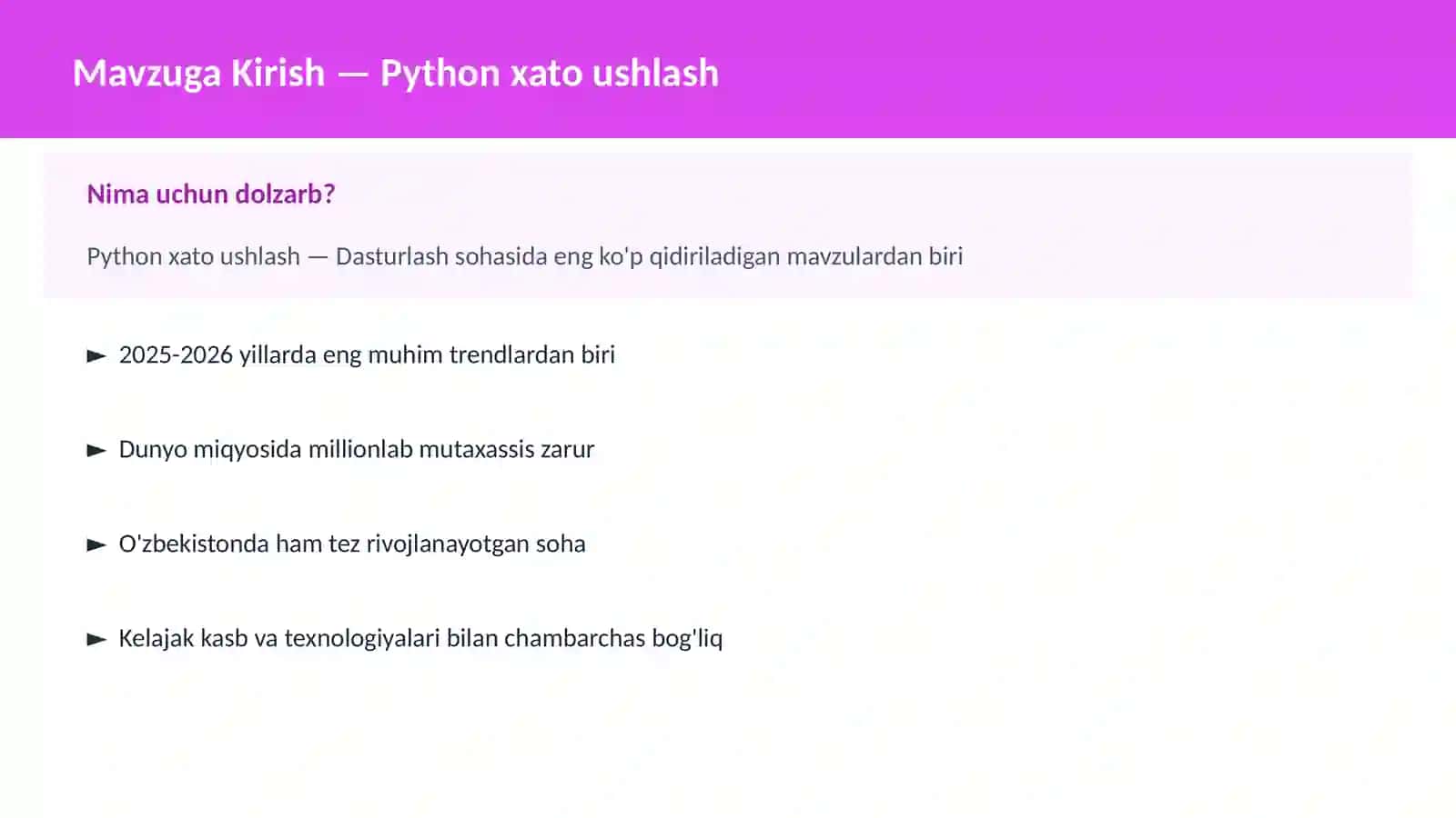 Python xato ushlash 2