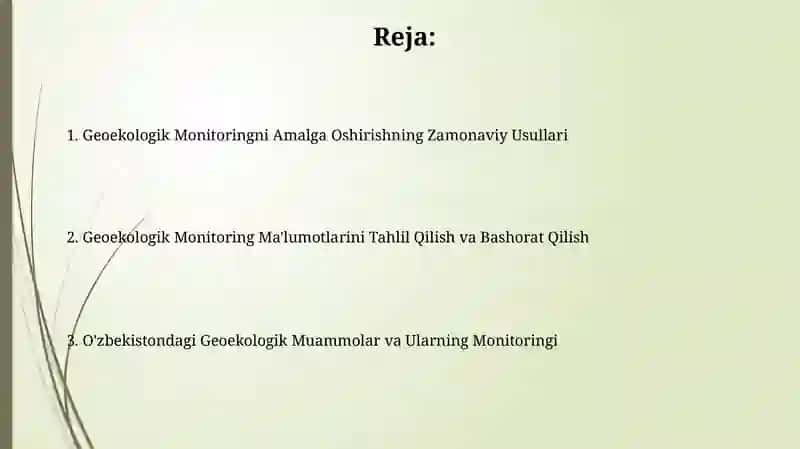 Geoekologik Monitoringni Amalga Oshirishning Zamonaviy Usullari 2