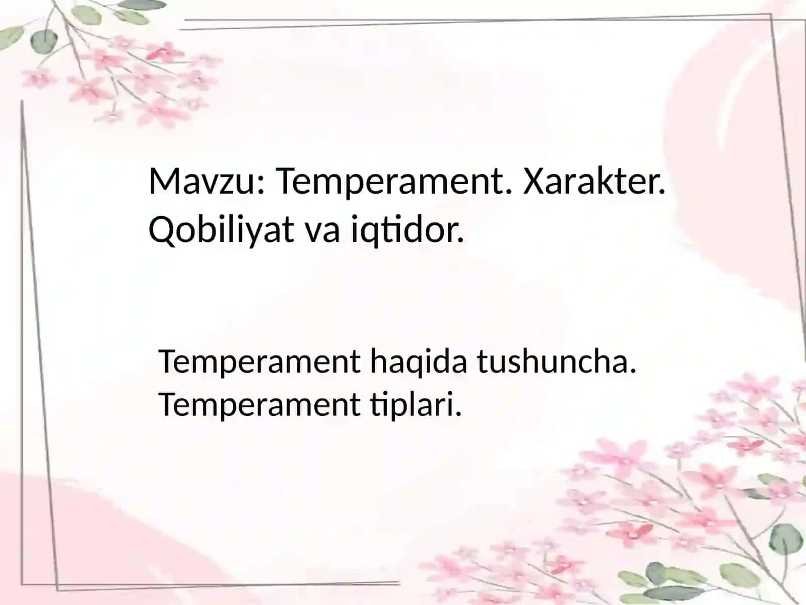 Temperament 2